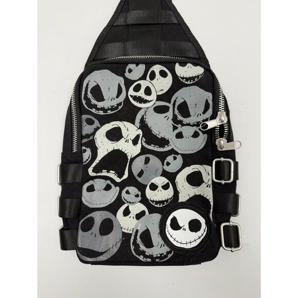 Disney Parks Nightmare Before Christmas Jack Black Canvas Sling Bag Backpack main image 8